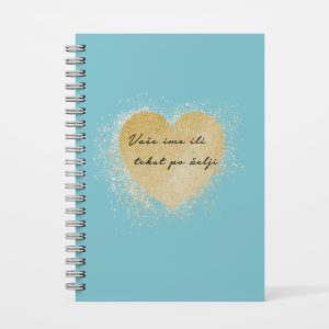 Golden heart blue