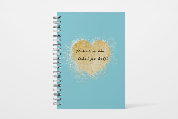 Golden heart blue