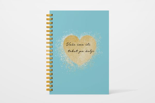 Golden heart blue