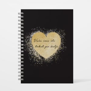 Golden heart black