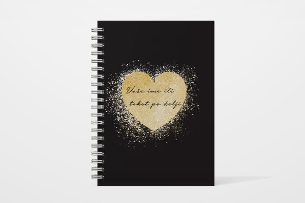 Golden heart black