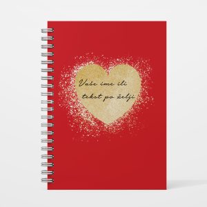 Golden heart red