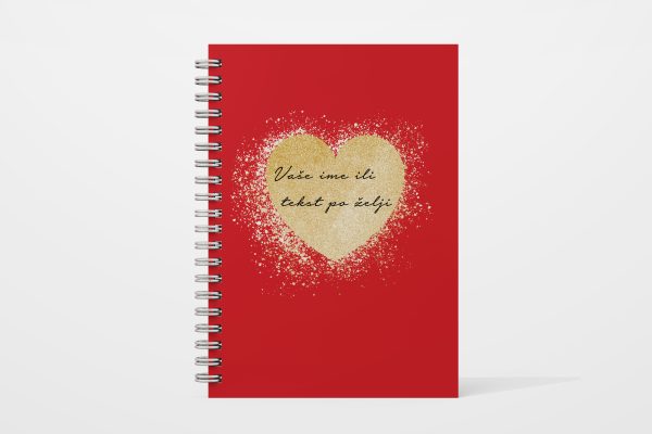Golden heart red