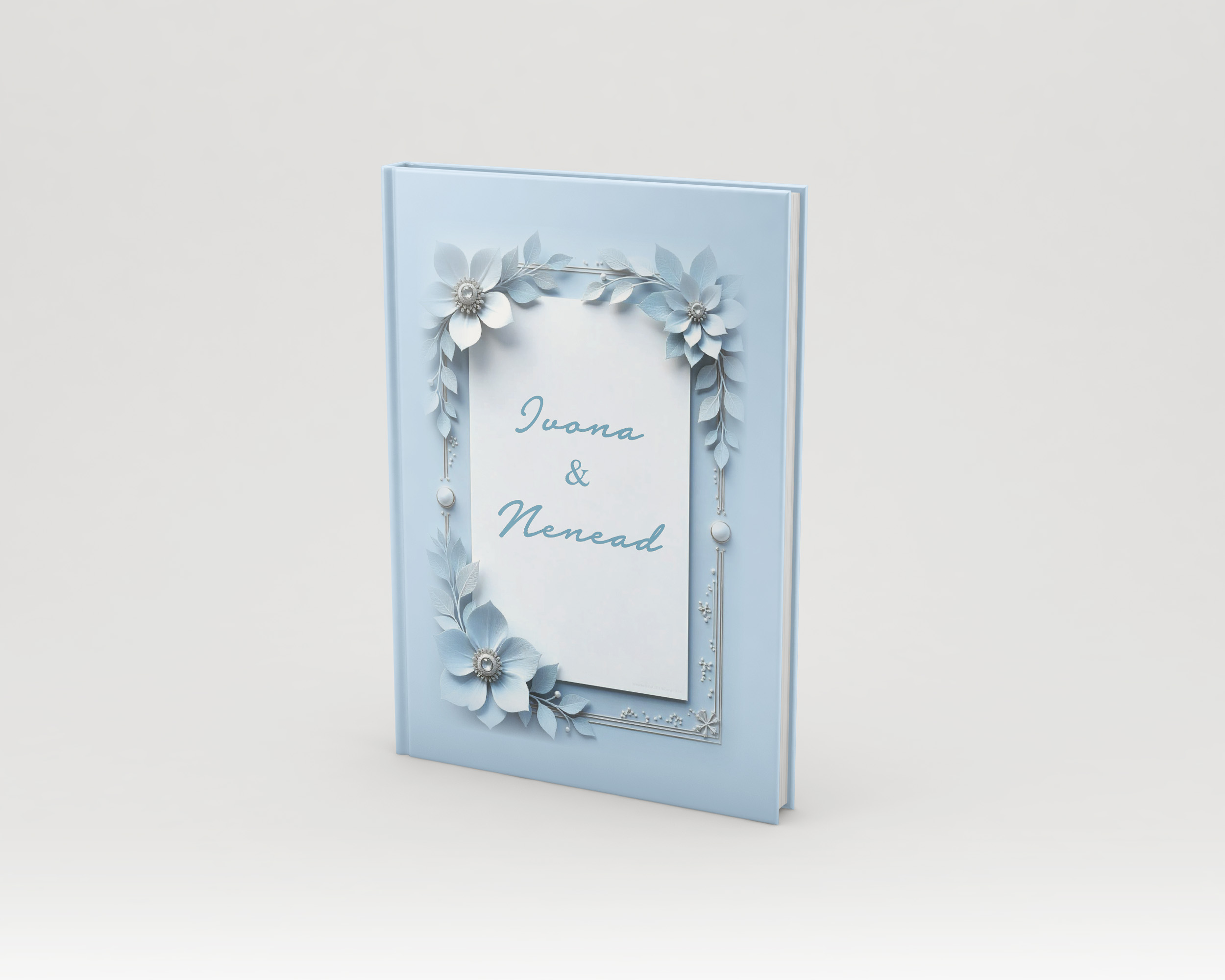Blue flowers frame